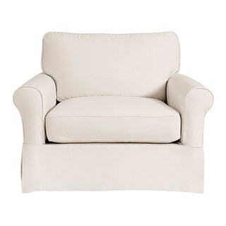 Baldwin Swivel Chair Slipcover & Tailored Skirt with 360 Degree View Comfort | Ballard Designs, Inc.