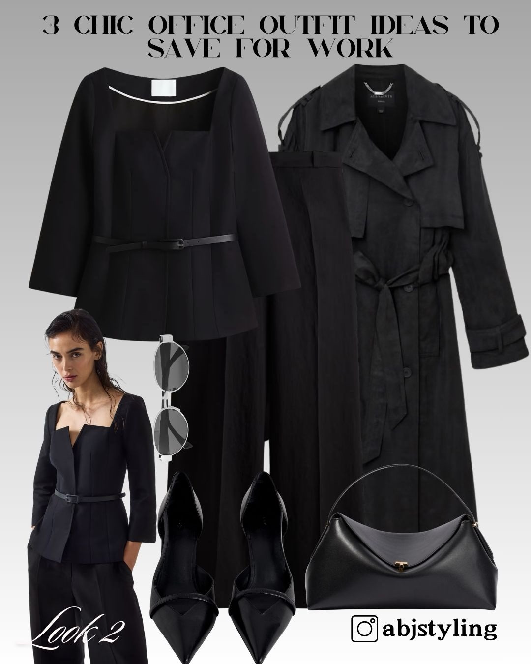 Elegant monochrome office styling.

Structured top paired with a classic trench coat for a sophisticated work look.

Shop similar pieces via LTK.


#LTKuk #LTKworkwear #LTKspring