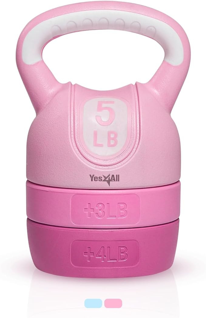 Yes4All Kettlebell Sets - Adjustable Kettlebell Set for Strength Training - Kettlebells Adjustabl... | Amazon (US)