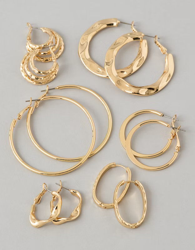 AE Hoop Earrings 6-Pack | American Eagle Outfitters (US & CA)
