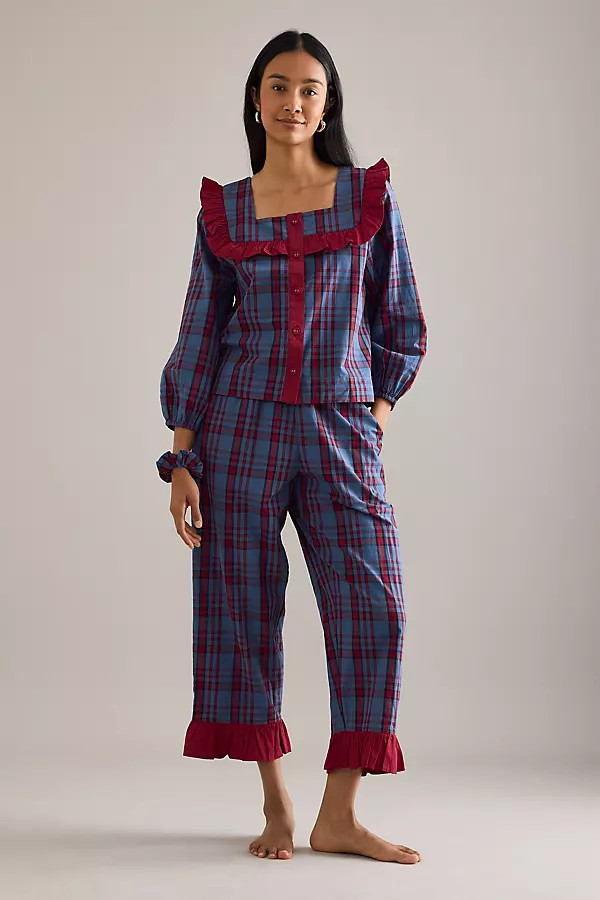 TBCo Tartan Ruffle Pyjama Set | Anthropologie (UK)
