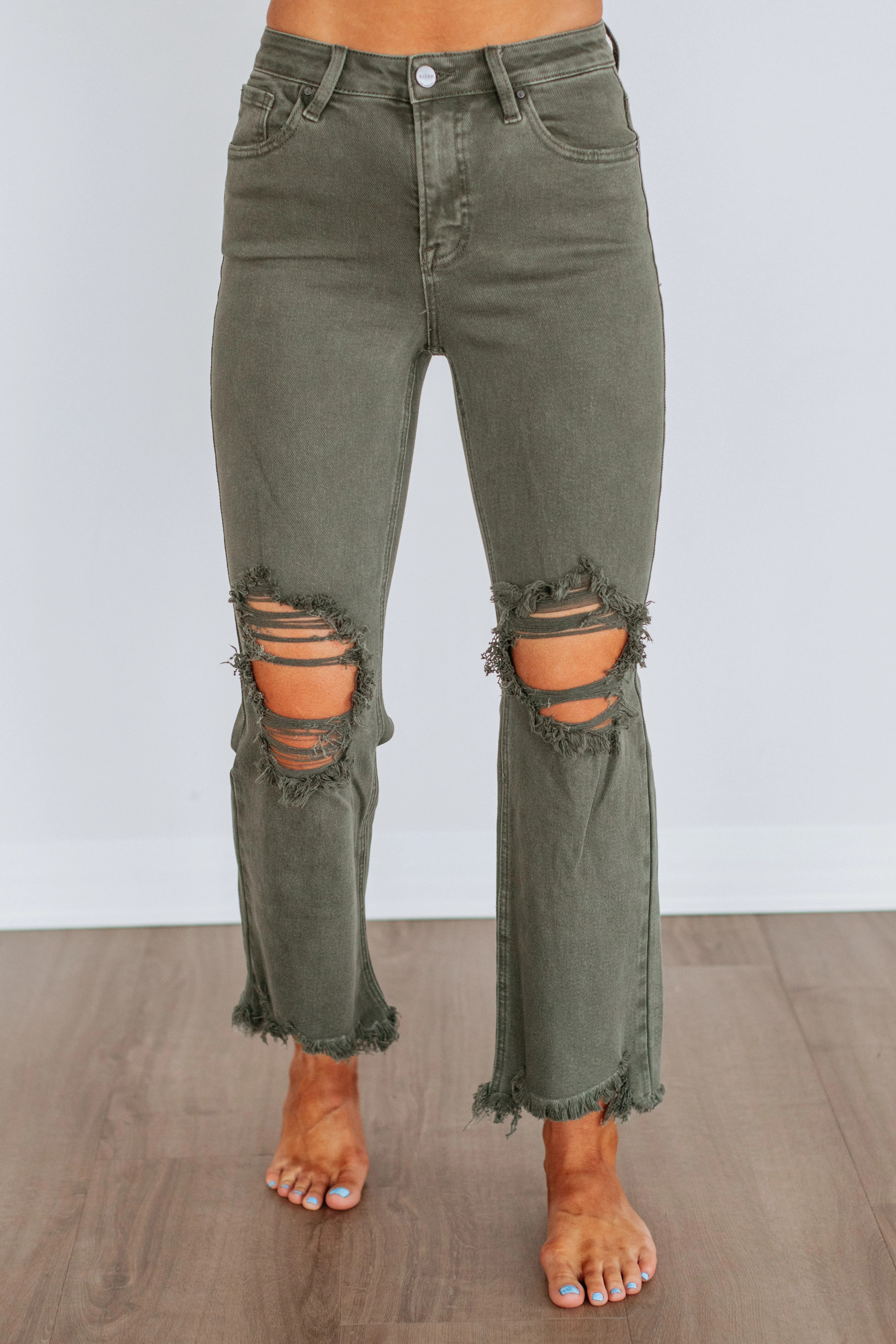 Rudy Risen Jeans - Dark Olive | Wild Oak Boutique