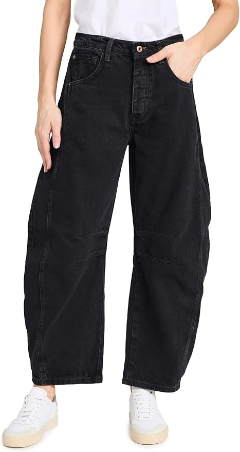 Free People Women's We The Free Good Luck Mid-Rise Barrel Jeans | Amazon (US)
