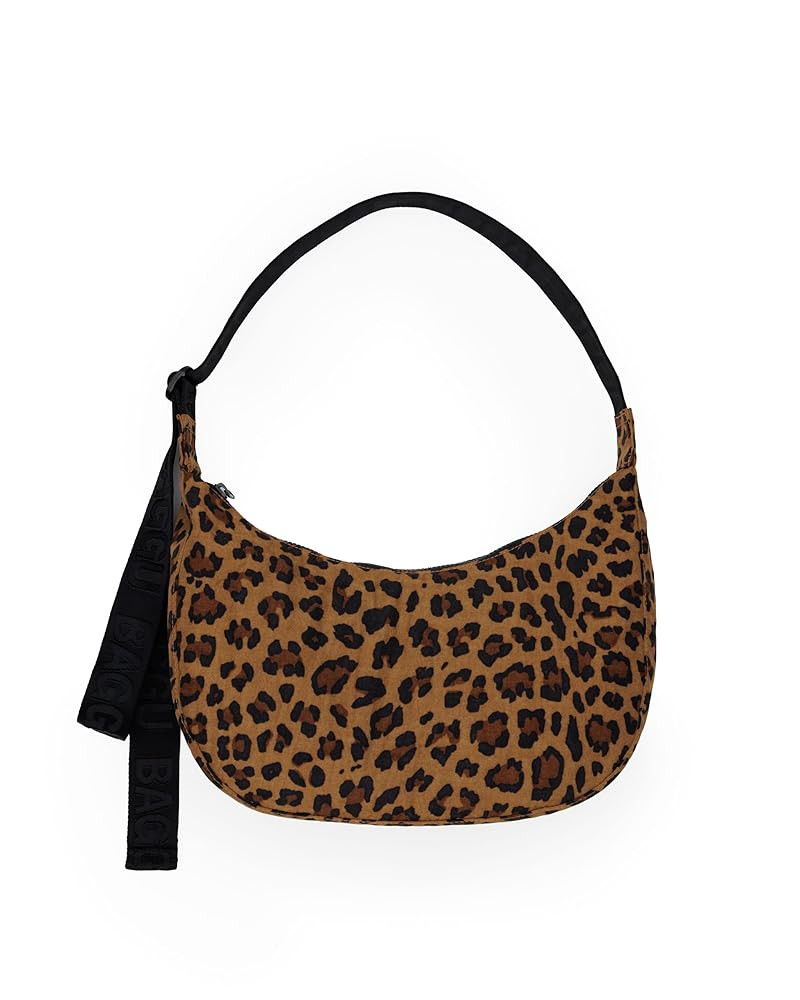 BAGGU Medium Nylon Crescent Bag - Leopard | Amazon (US)