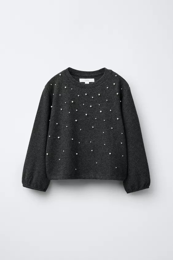 SOFT TOUCH PEARL T-SHIRT | Zara US