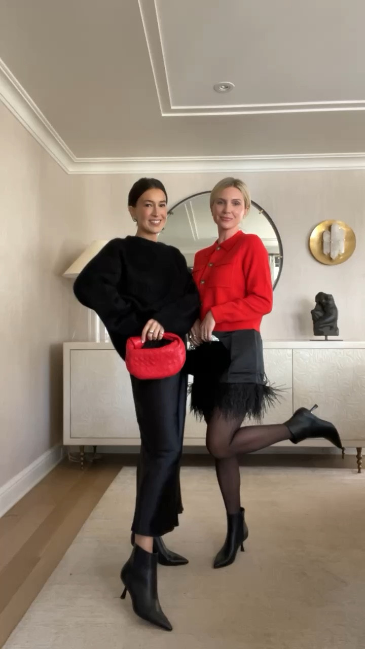 Same boots, two looks 👯We’re loving these @famousfootwear boots for the holiday season! Shop all of our holiday party shoe picks linked here #FamousFootwearPartner #FamousForFashion