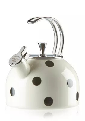kate spade new york all in good taste Deco Dot Tea Kettle, White, Teapot | Belk
