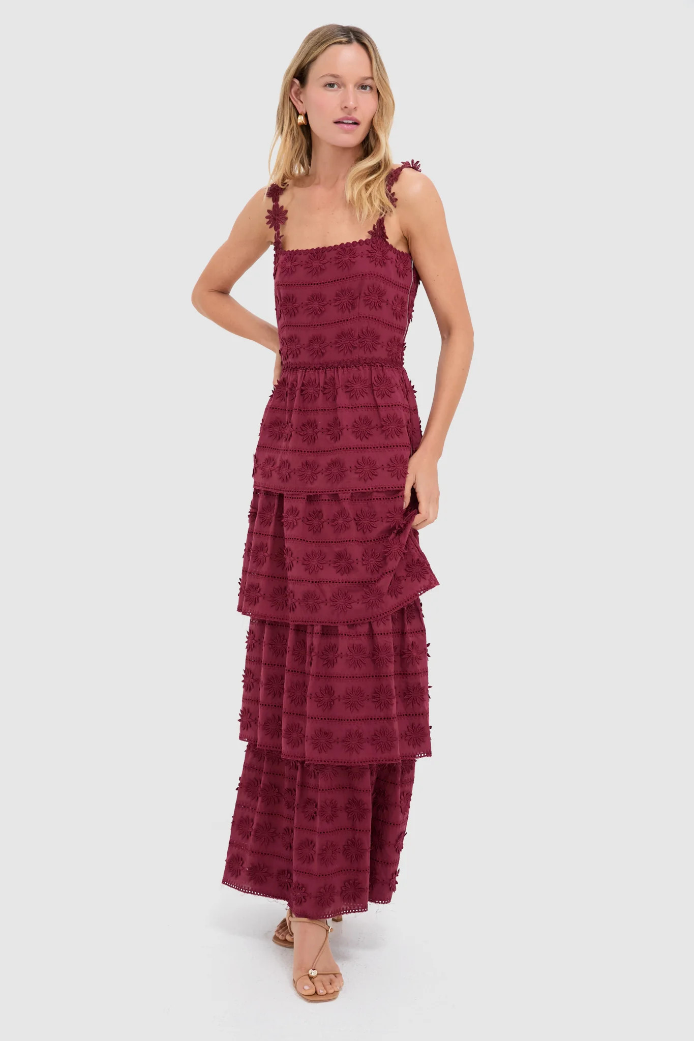 Wine Krystie Maxi Dress | Tuckernuck (US)