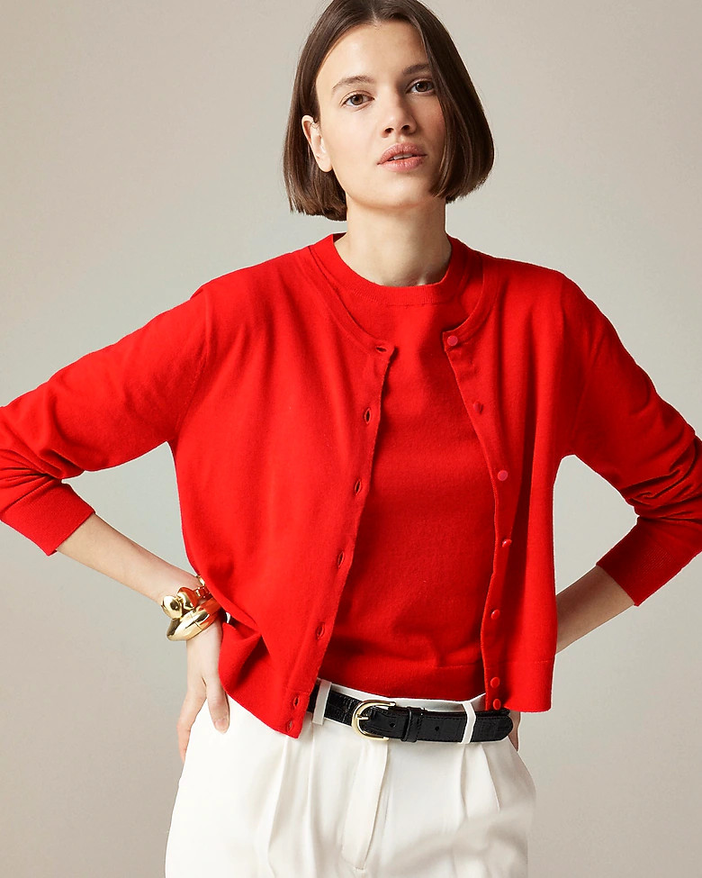 Featherweight cashmere cardigan | J. Crew US