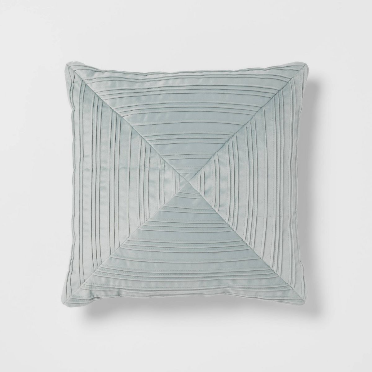18"x18" Luxe Square Velvet Pleated Decorative Pillow Light Teal - Threshold™ | Target