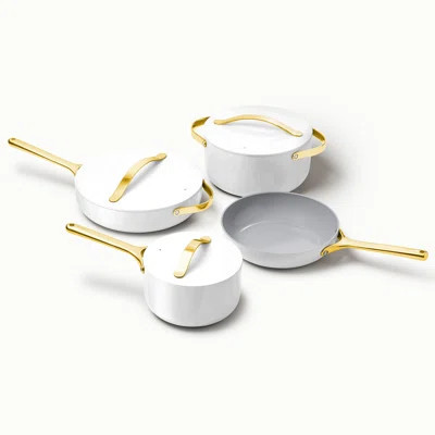 Caraway Iconics Non-Toxic Ceramic Nonstick Cookware Set, Black/Gold | Wayfair North America