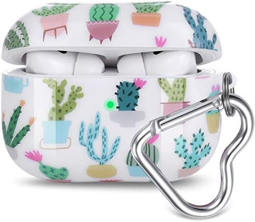 Airpods Pro Case, Olytop Cute Cactus Airpods Pro Protective Case Cover Printed Hard Skin Women Gi... | Amazon (US)