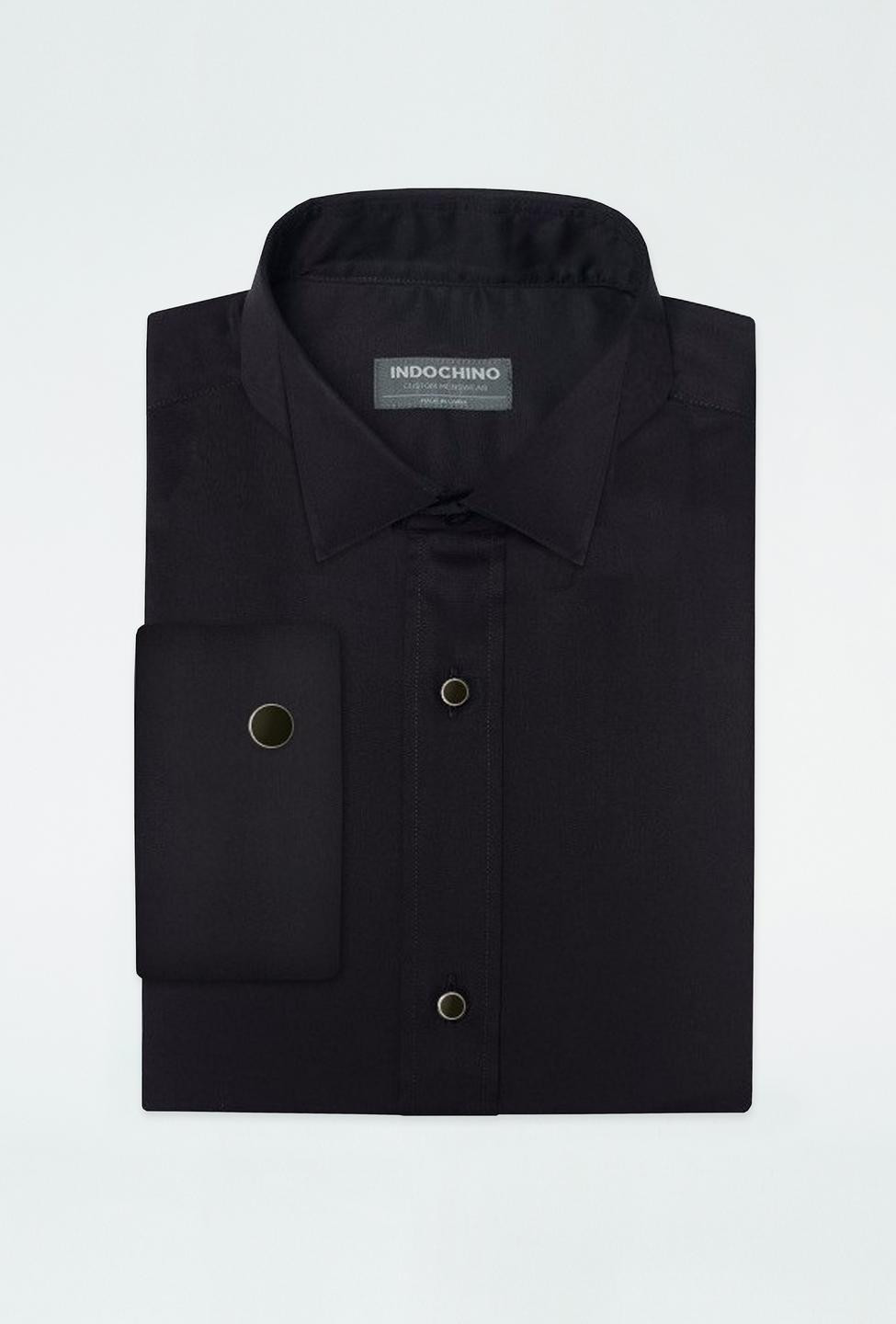 Men's Dress Shirts - Helston Black Plain-Front Tuxedo Shirt | INDOCHINO | Indochino