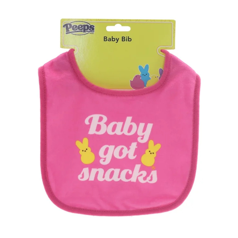PEEPS® Bunny Easter Baby Bib — Pink | Walmart (US)