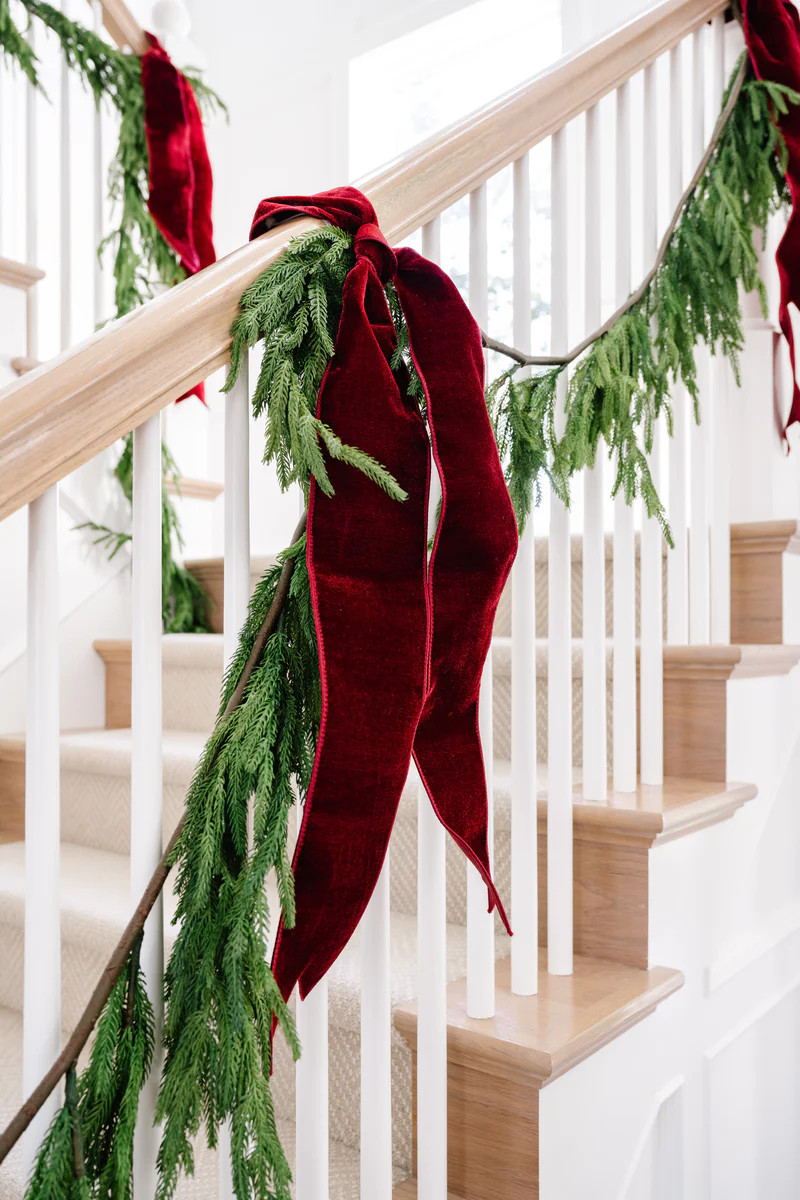 Ruby Red Velvet Holiday Ribbon | Jansen Home