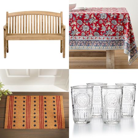 Yes to chic French drinking glasses for less, cute patriotic pieces perfect for Memorial Day, plus my new outdoor bench and a few more decor finds! 

#homedecor #springdecor #summerdecor #outdoordecor #patiofurniture #tabletop #summerdoormat #porchdecor 

#LTKSeasonal #LTKHome #LTKFindsUnder50