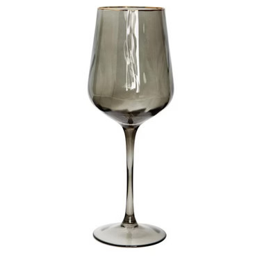 Classic Touch Set of 6 Smoked Water Glasses 10"H | Target