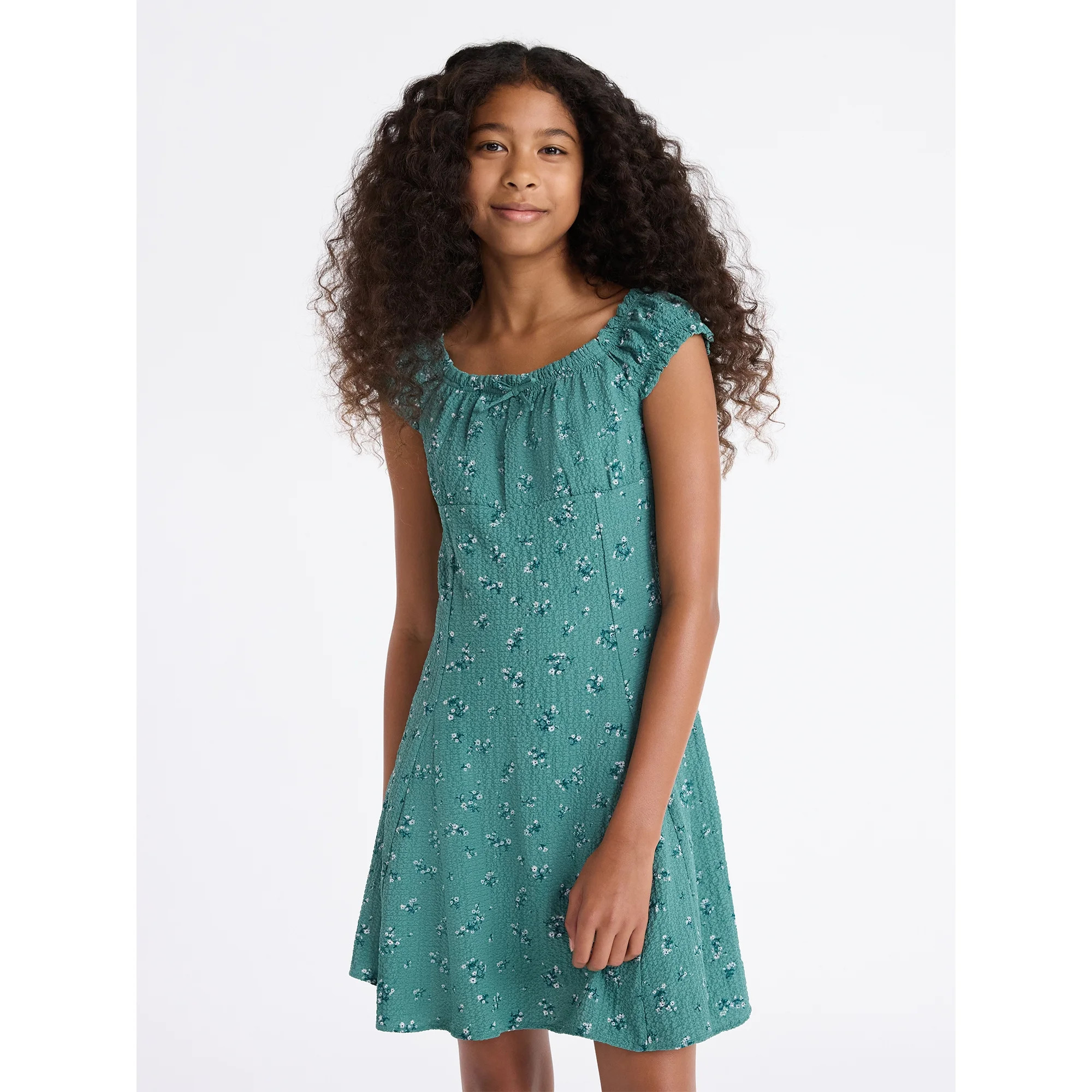 Weekend Academy Girls Empire Waist Mini Dress, Sizes 4-18 | Walmart (US)