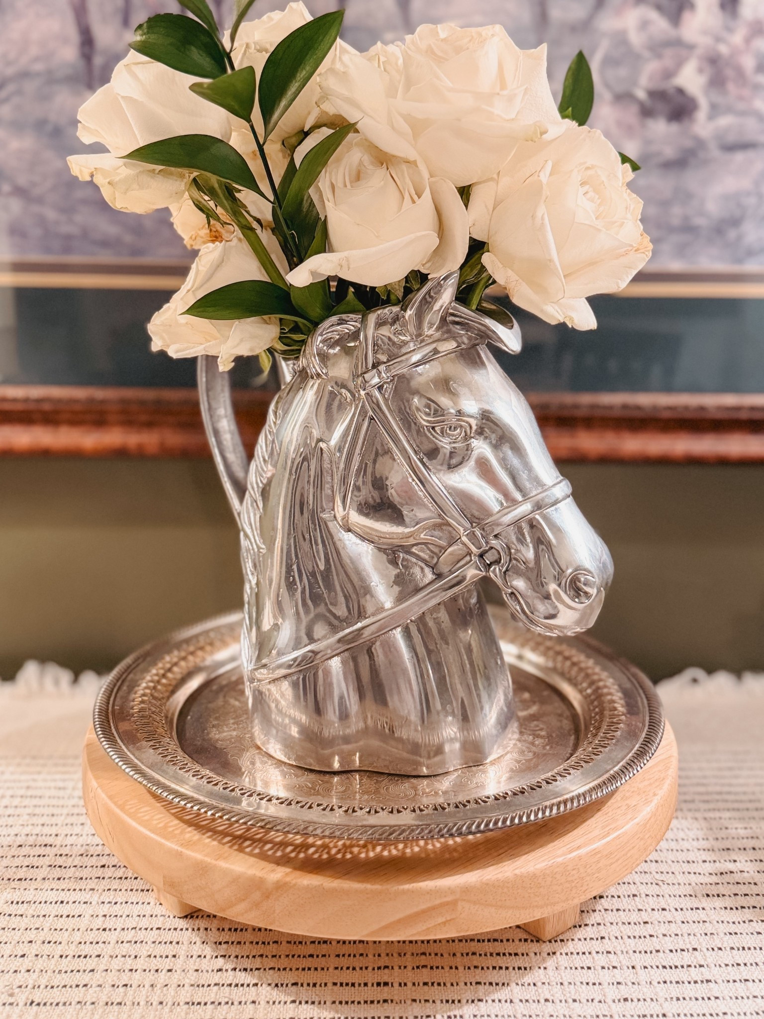 Equestrian decor find I’m obsessed with 🤍
This horse head pitcher vase from Wayfair is the perfect statement piece for a grandmillennial or French country home

It’s a thoroughbred aluminum pitcher that doubles as a vase—perfect for fresh flowers, coffee table styling, or entertaining. Adds the prettiest traditional, collected look to any space 🐎

Such a unique home decor find if you love equestrian style, Kentucky-inspired decor, or classic traditional interiors ✨
Linked here

#LTKSaleAlert #LTKSeasonal #LTKHome
