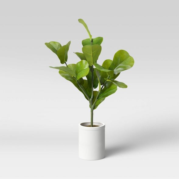 32&#34; x 18&#34; Artificial Fiddle Leaf Plant in Pot - Threshold&#8482; | Target