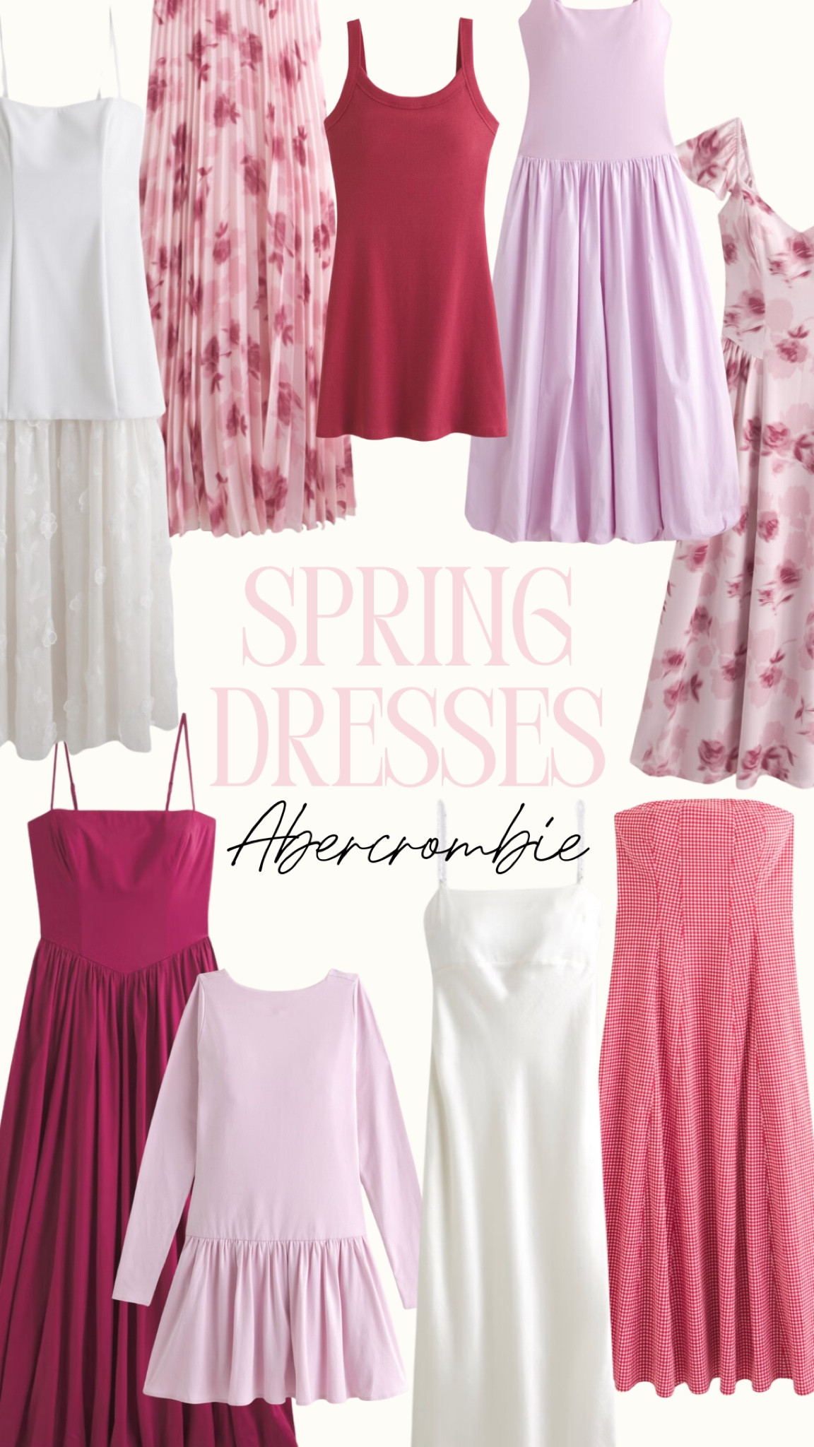 spring dresses from Abercrombie, pink, purple, white, floral, short, maxi

#LTKWatchNow #LTKMostLoved #LTKxVICI