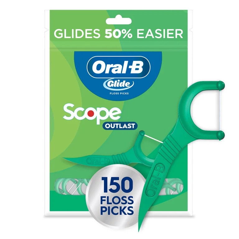 Oral\u2011B Floss, Glide Mint Floss Picks with Scope, 150 Count | Walmart (US)