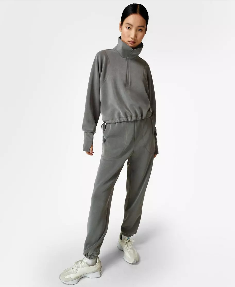 Sand Wash Half Zip Sweatshirt | Sweaty Betty UK
