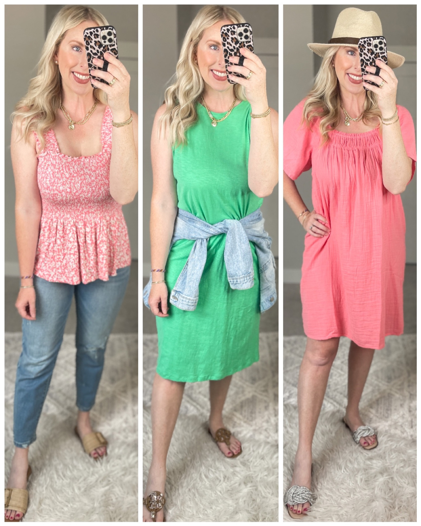 Daily try on, Walmart outfit, Walmart fashion, time and tru, smocked tank, ruffle dress, gauze dress, summer dress, Target sandals

#LTKunder50 #LTKFind #LTKSeasonal