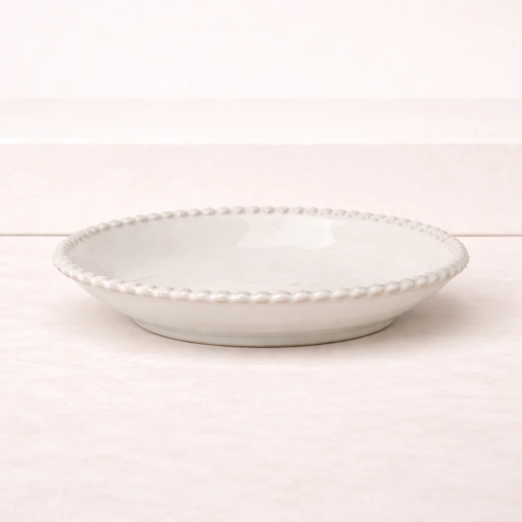 Stoneware Beaded Cream Bowl | By Luxe B Co. | luxe bCO