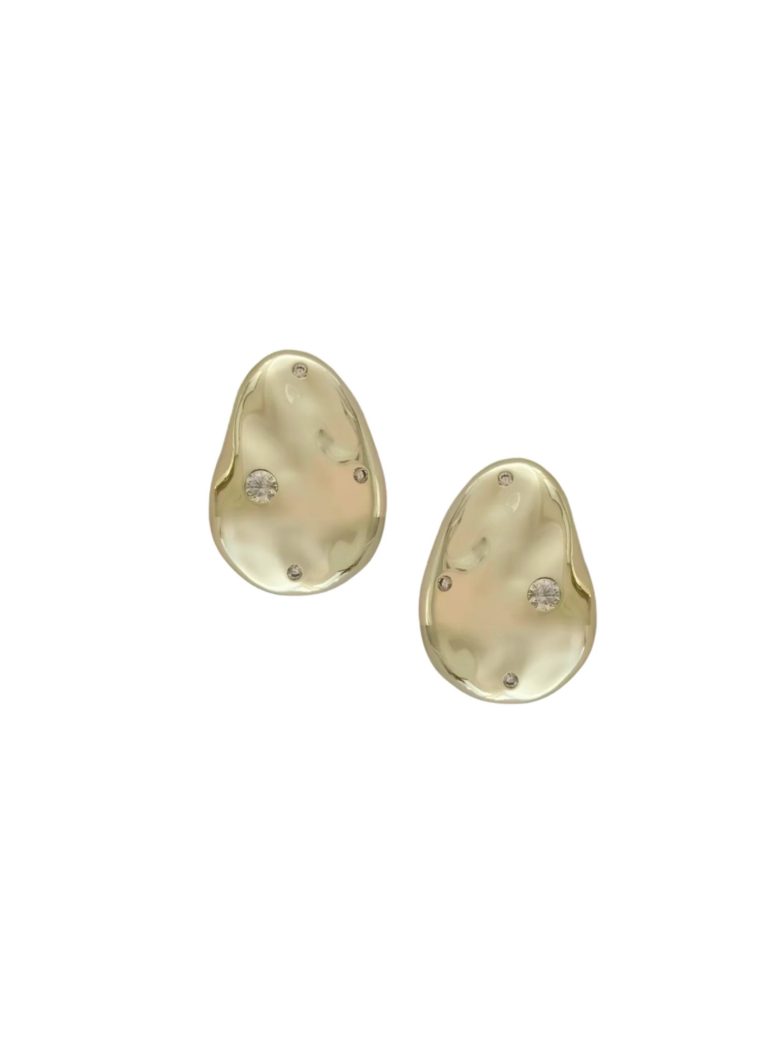 Golden Abstract studs | Nicola Bathie Jewelry