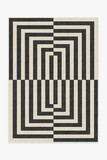 Jonathan Adler Op Art Charcoal Rug | Ruggable