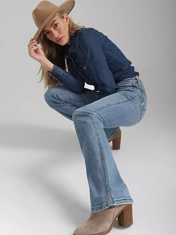 Wrangler Retro® Premium Jean: Women's High Rise Slim Boot in Germaine | Wrangler