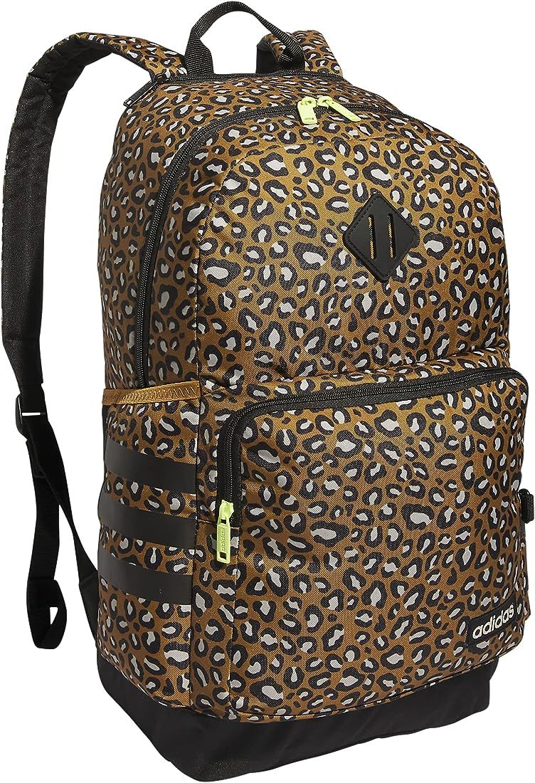 adidas Classic 3S 4 Backpack, Cheetah Bronze Strata/Black/Pulse Lime Green, One Size | Amazon (US)