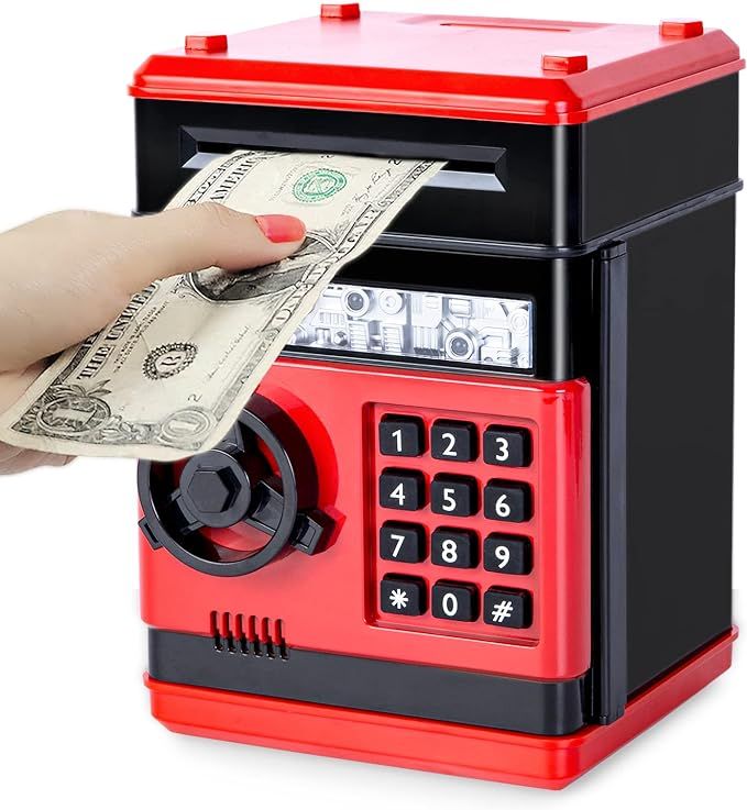 Refasy Piggy Bank Cash Coin Can ATM Bank Electronic Coin Money Bank for Kids-Hot Gift | Amazon (US)