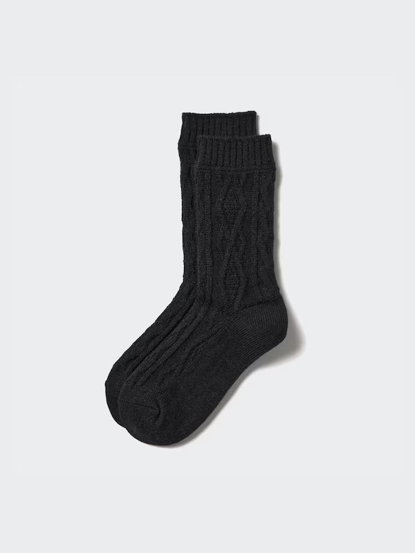 HEATTECH Socks (Cable) | UNIQLO (UK)