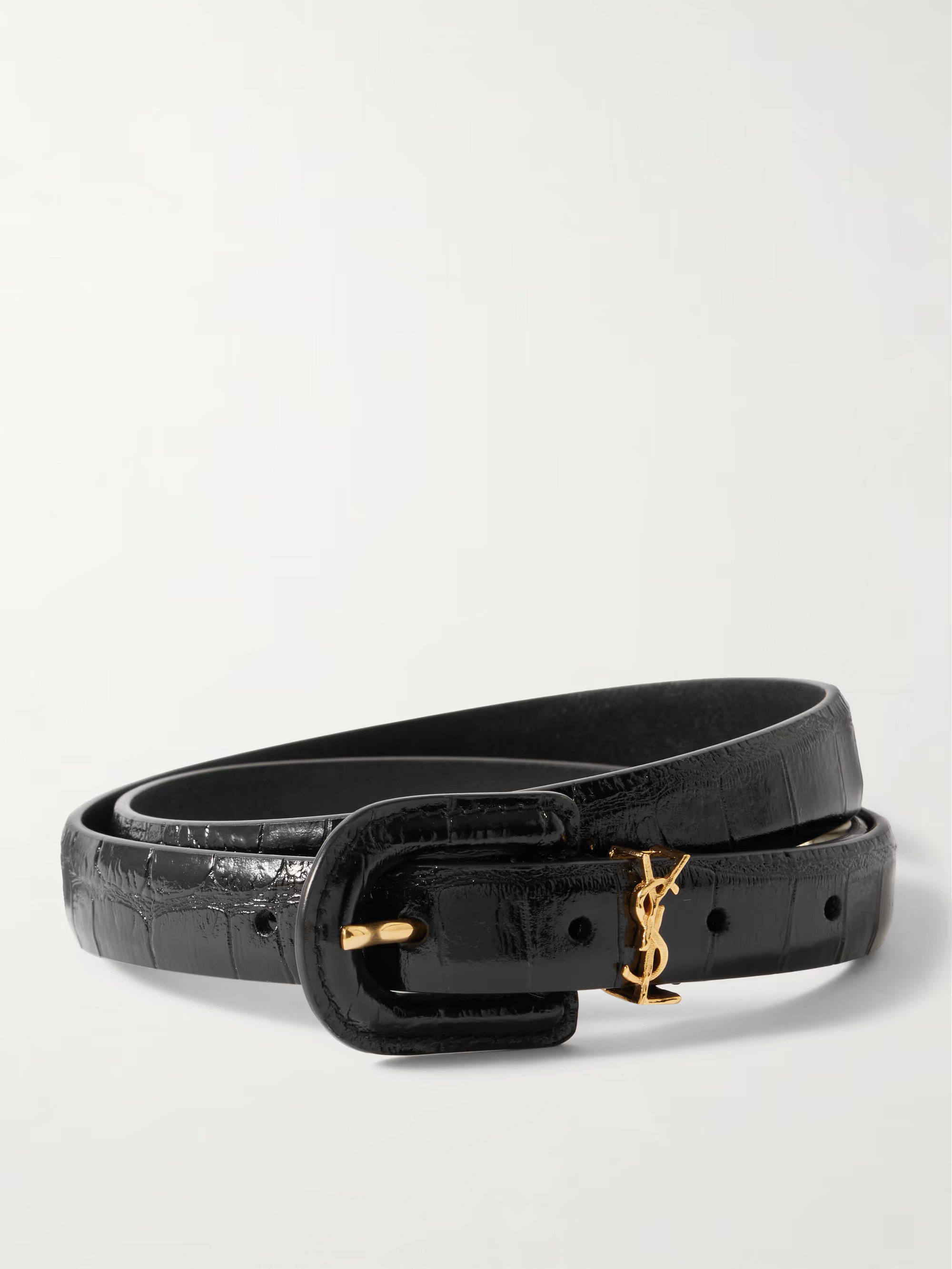 Cassandre embellished croc-effect leather belt | NET-A-PORTER (UK & EU)