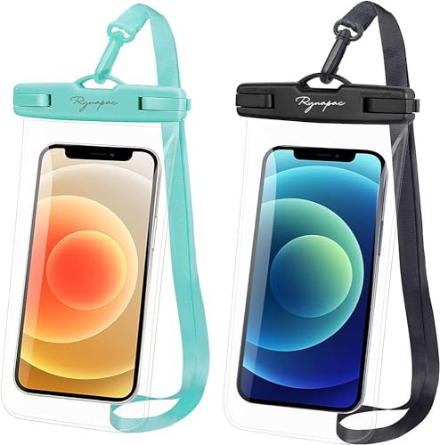 Rynapac IPX8 Waterproof Phone Pouch - 8.5in, 2 Pack Waterproof Phone Case for iPhone 17 16 15 Pro Max, Galaxy S26 S25 Ultra, Cellphone Dry Bag with Lanyard for Beach Vacation Travel Cruise Essentials | Amazon (US)