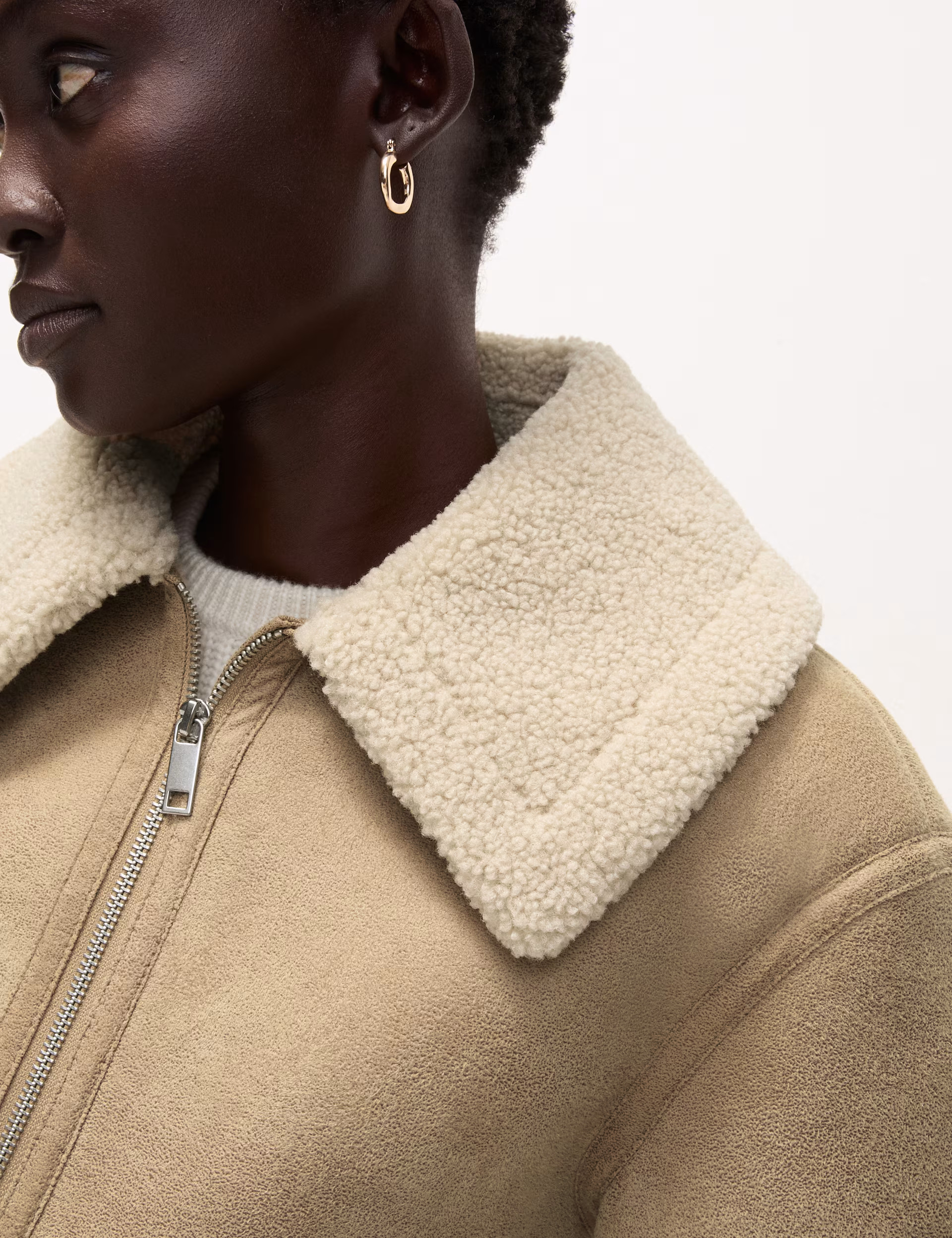 Faux Shearling Lightweight Jacket | M&S Collection | M&S | Marks & Spencer (UK)