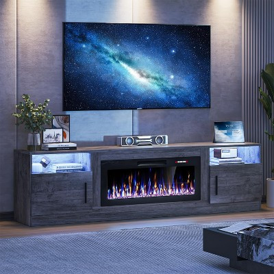 BALHAM TRADE-80" Fireplace TV Stand for TVs up to 90 Inches Console with 36'' Electric Fireplace Gray-black Fireplace-80 13.4"D x 80"W x 21.9"H | Target