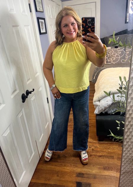 Re-sharing because this sunny top is FINALLY available on line! 
Fits true to size , is perfect with jeans or dress pants.
Spring outfits, summer outfits, jeans, Chloe, affordable outfits, date night outfits 

#LTKfindsunder50 #LTKmidsize #LTKSeasonal