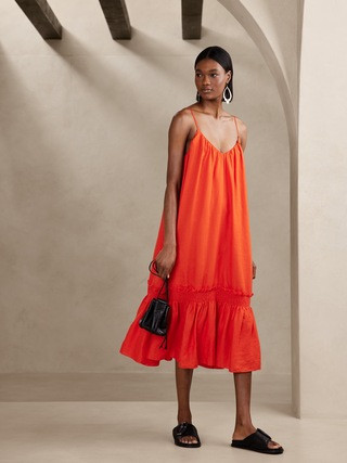 Charlize Linen Midi Dress | Banana Republic (US)