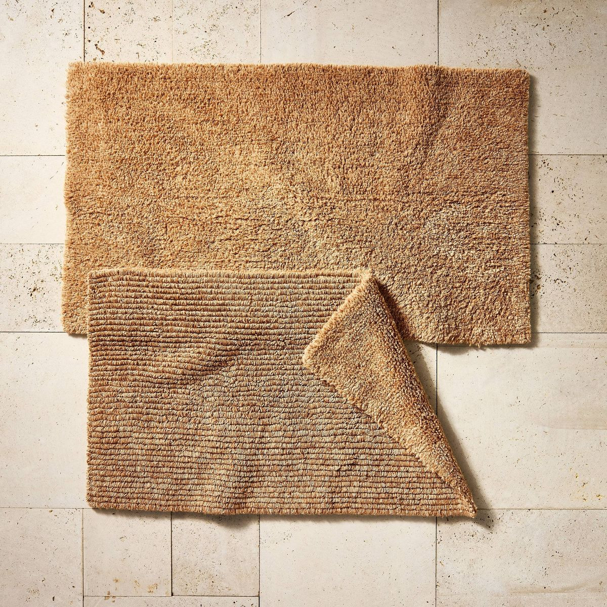 24"x40" Organic Melange Reversible Bath Rug Warm Brown - Casaluna\u2122 | Target