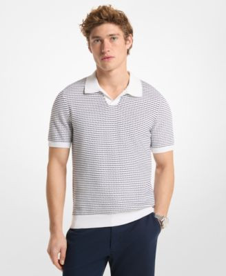 Michael Kors Men's Johnny Collar Short-Sleeve Cotton Polo Shirt - Macy's | Macy's