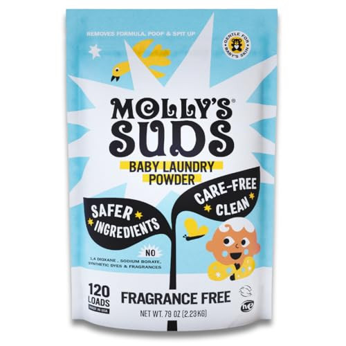 Molly's Suds Baby Laundry Detergent Powder | Removes Formula, Poop & Spit-Up Stains | Extra Gentle for Newborns (Fragrance Free) | Amazon (US)