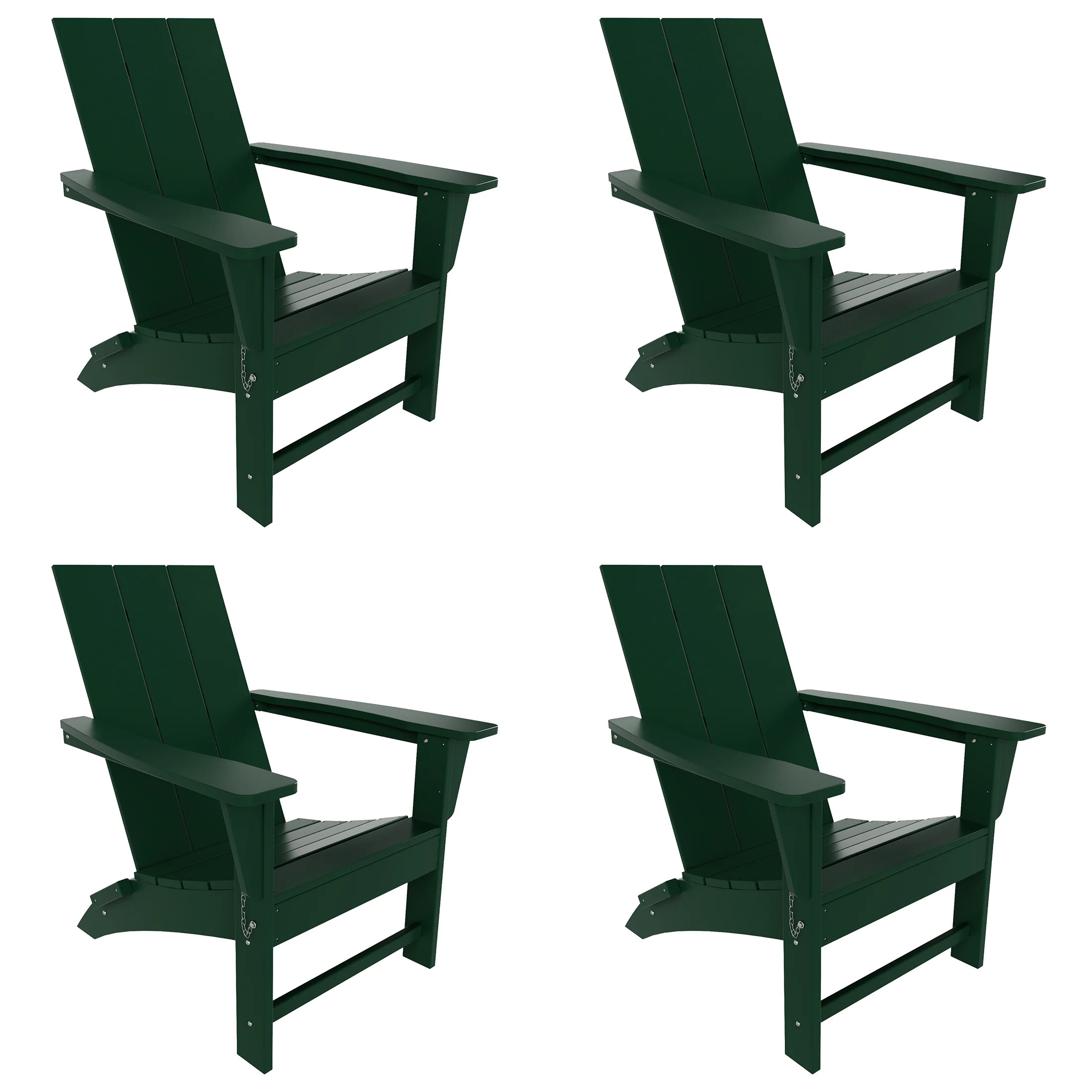 WestinTrends Ashore Adirondack Chairs Set of 4, All Weather Poly Lumber Outdoor Patio Chairs, Mod... | Walmart (US)