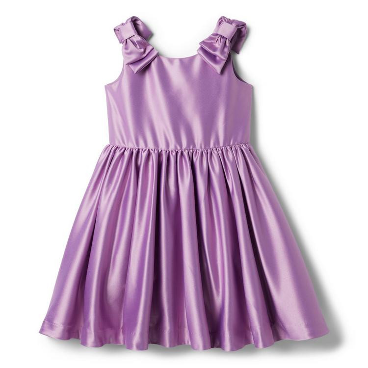 Satin Bow Sleeve Dress | Janie and Jack