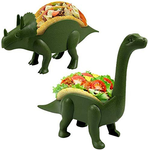 Unido Box Dinosaur Taco Holder - Kids Plastic Novelty Taco Plate - Army Green - Set of 2-1 Tricer... | Amazon (US)