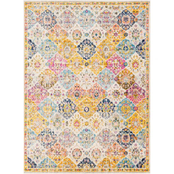 Hillsby Oriental Saffron/Burnt Orange/Garnet Area Rug | Wayfair North America