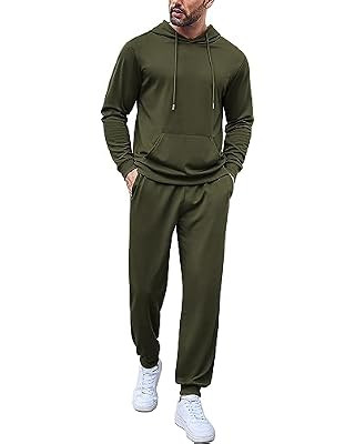COOFANDY Men's Tracksuit 2 Piece Hoodie Athletic Sweatsuits Casual Jogging Suit Sets | Amazon (US)