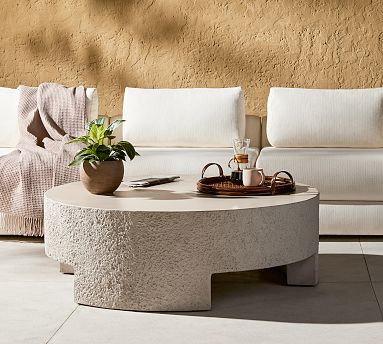 Bolinas Modern Concrete Round Outdoor Coffee Table (48") | Pottery Barn (US)